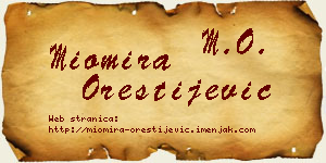 Miomira Orestijević vizit kartica